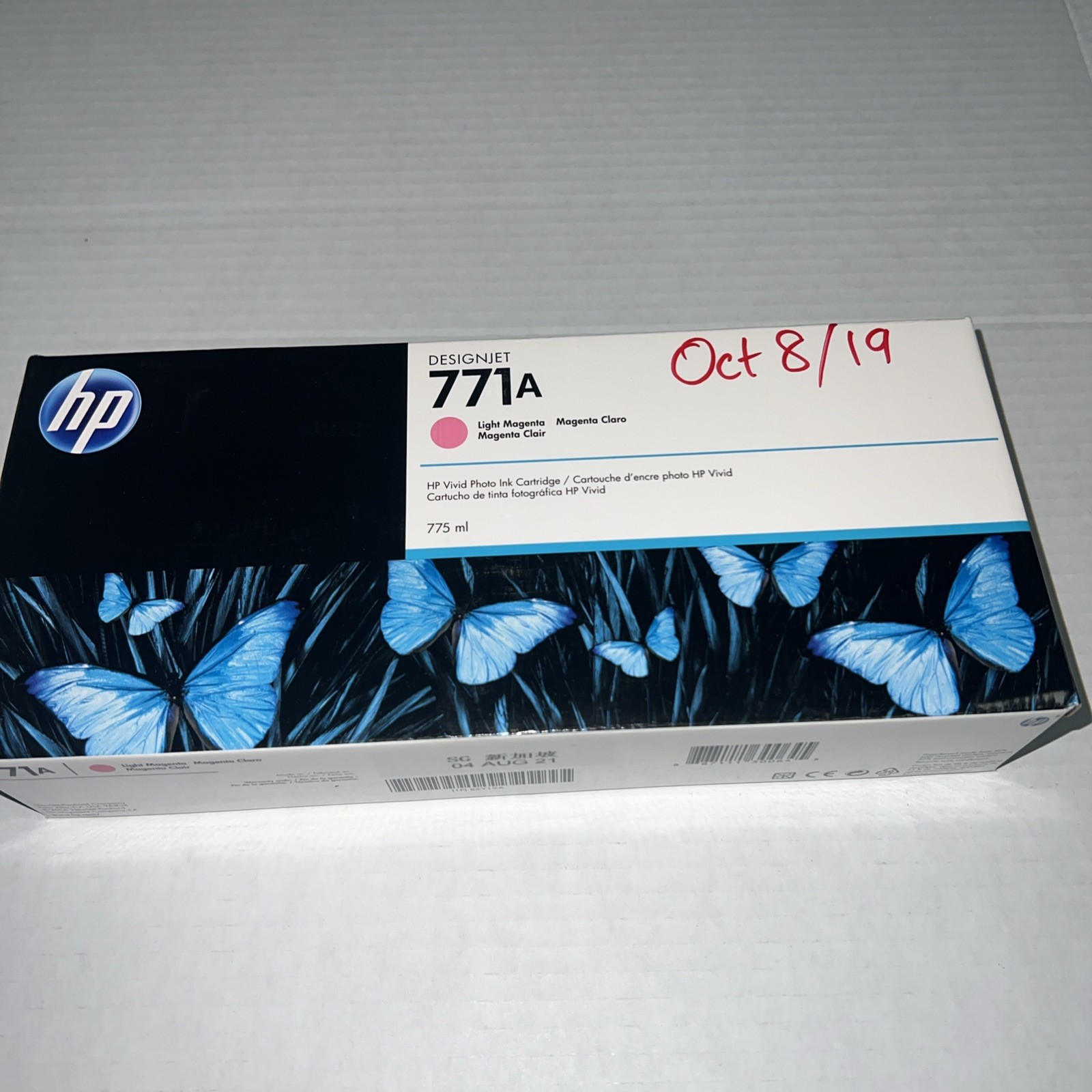Genuine HP 771A Light Magenta Ink 775ml B6Y19A Z6200 Z6600 Z6610 Z6800 SEALED