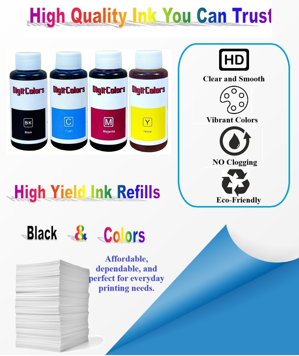 4x100ml Refill ink Bottle HP 910 910xl OfficeJet Pro 8035 8028 8025 8022 8020