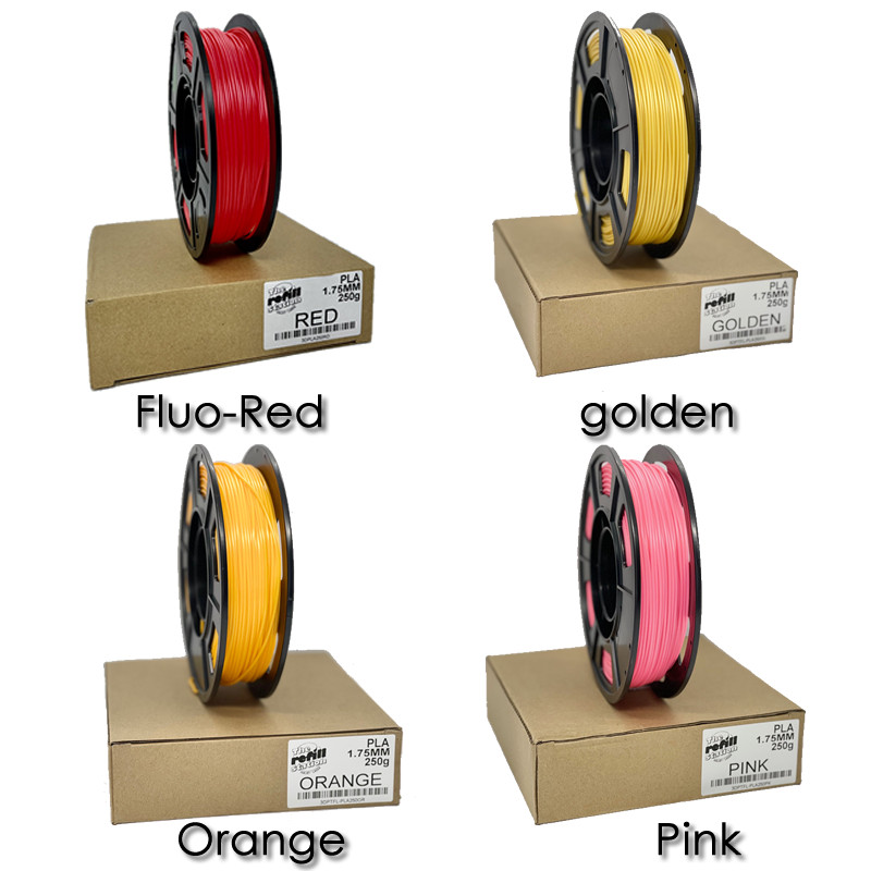 3D Printer Filament PLA 250 grams, 1.75mm Roll, 13 DIFFERENT COLORS TO CHOOSE