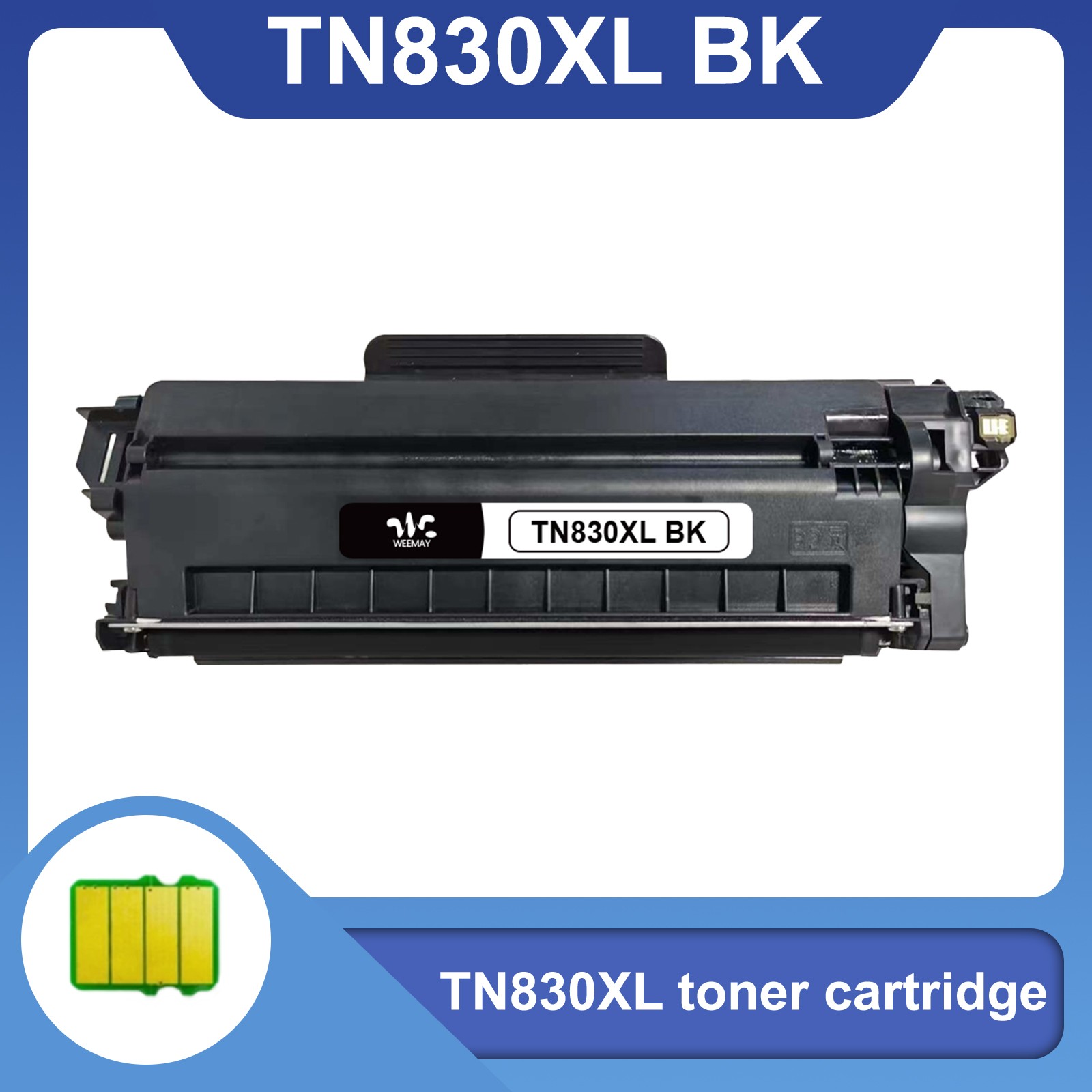 1PK TN830XL Toner Cartridge For Brother TN830 HL-L2405W MFC-L2760DW MFC-L2820DW