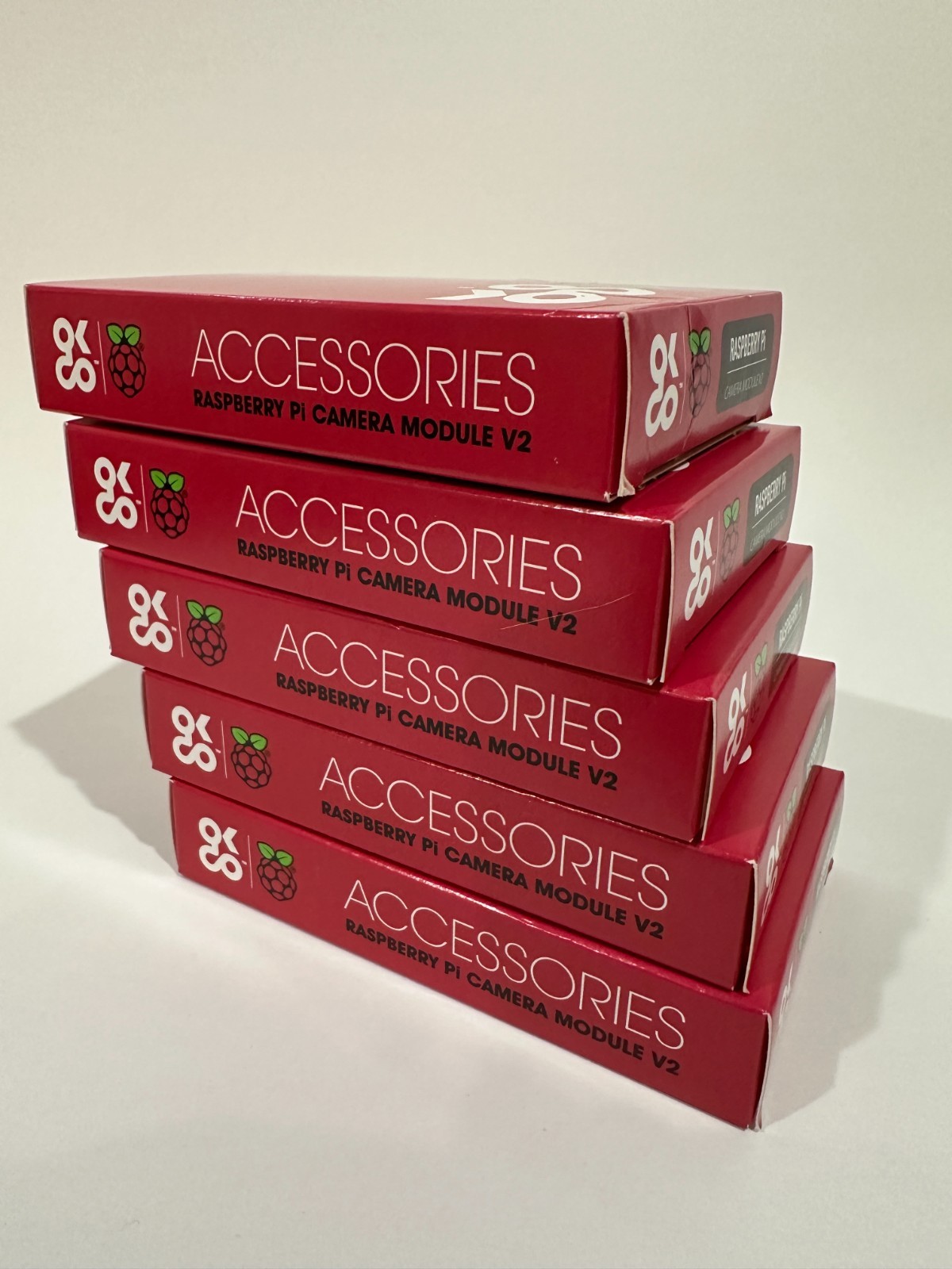 Lot of 5 Raspberry Pi Camera Modules V2 8MP Sony IMX219 w/ Ribbon Cables UNUSED