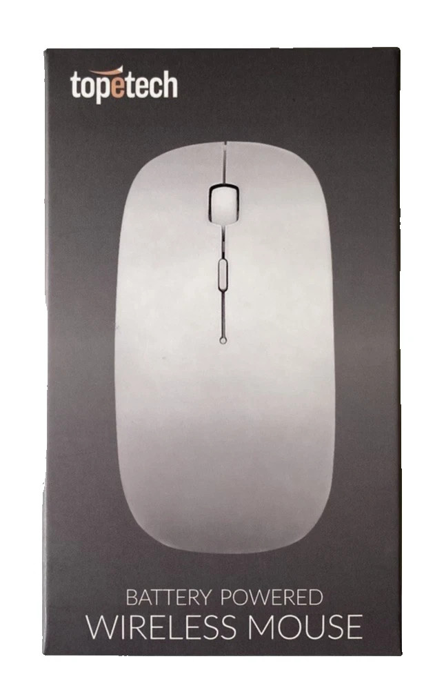 Slim Bluetooth Wireless Mouse, Silver – Topetech