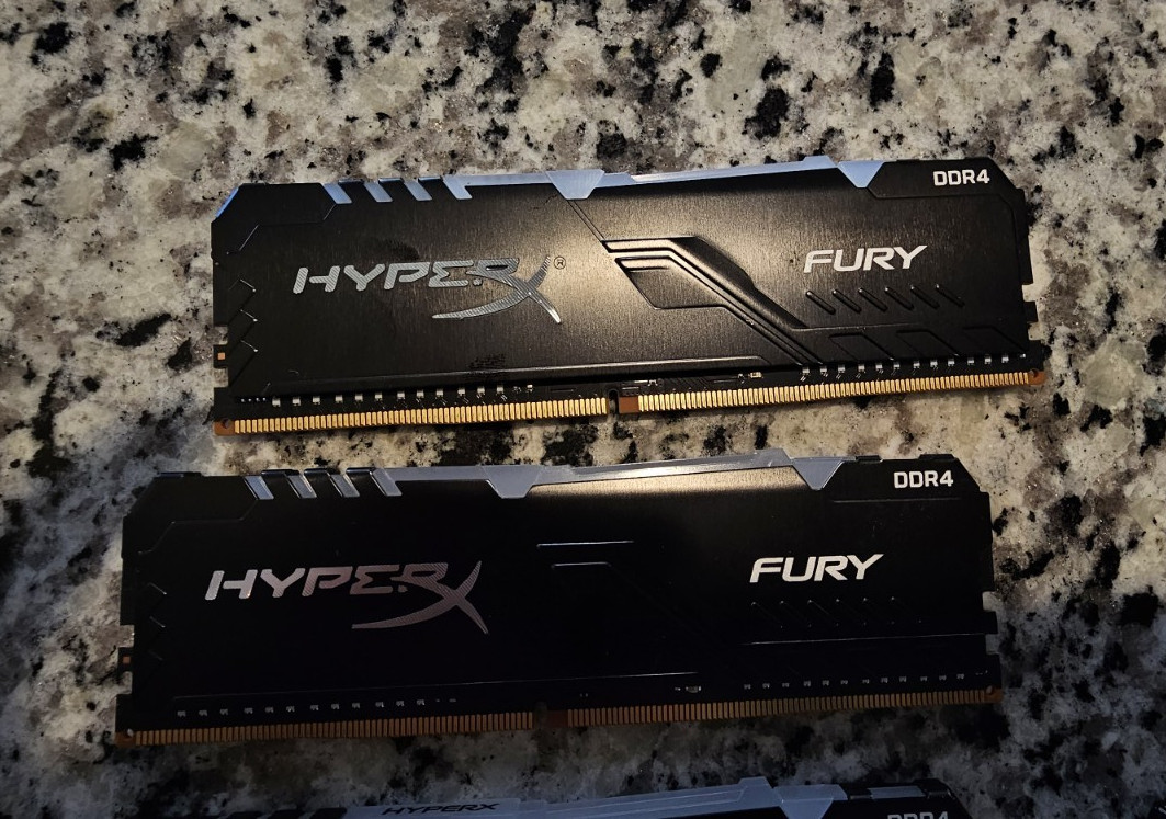 HyperX Fury DDR4 SDRAM 288-Pin DIMM Desktop RAM Memory Modules Lot of 6