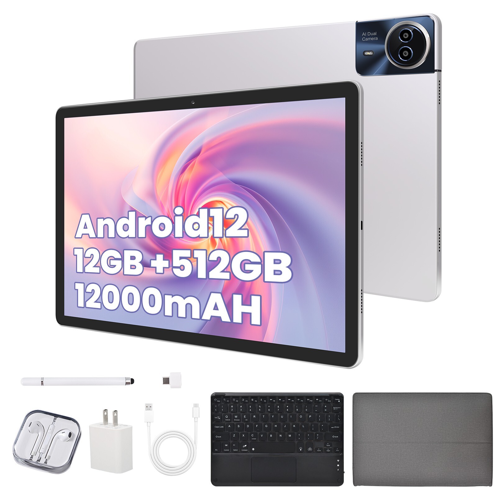 Tablet 14 inch Ultra Big Android 12 Tablets 512GB Storage 12GB RAM IPS Bundle Ke