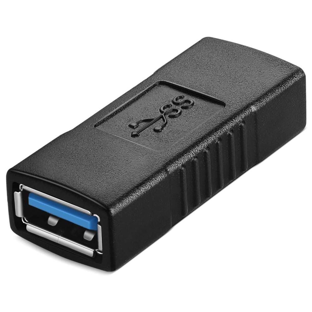 USB 3.0 Type A Female to Female Extension Connector Adapter F/F, Black