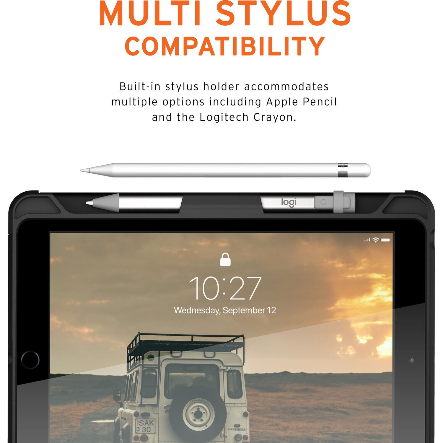 UAG Case with Pencil Holder for Apple iPad 10.2 9th Gen MK2K3LL/A Space Gray
