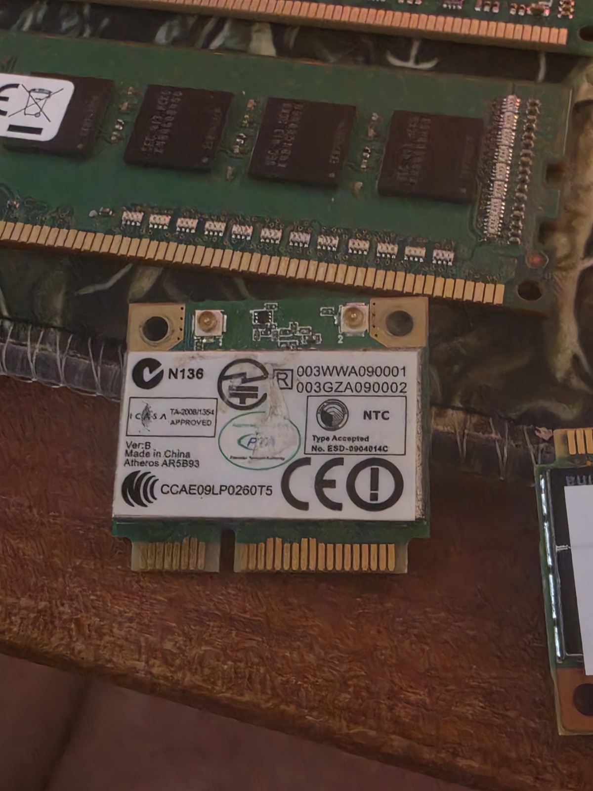 AR5B93 802.11b/g/n Wireless LAN PCIe Mini Atheros AR9283 T77H047