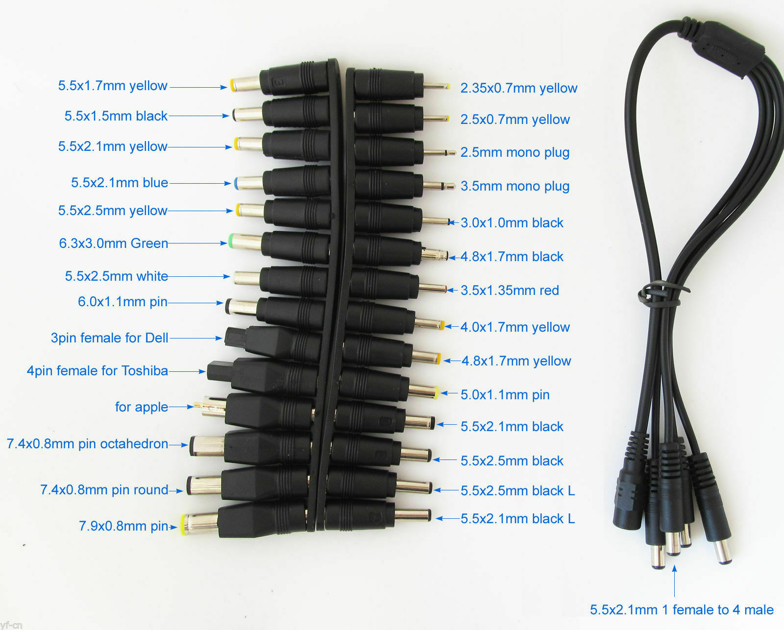 1set 28 in 1 Uiversal Notebook Laptop AC DC Charger Power Adapter with DC Cable