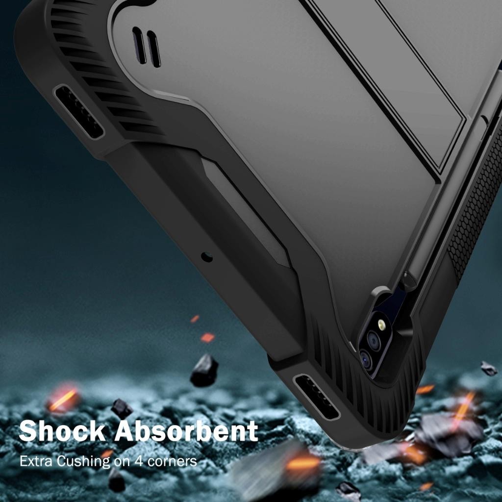 For T-Mobile Revvl Tab 2 Shockproof Heavy Duty Armor Rubber Stand Case Cover