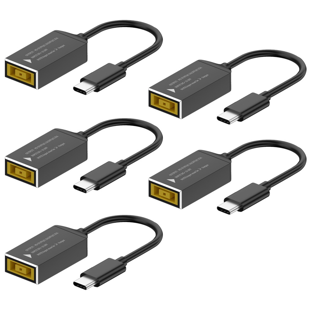 5 65W Laptop Charger Converter 11mm to USB C For Lenovo Thinkpad with 10cm Cable