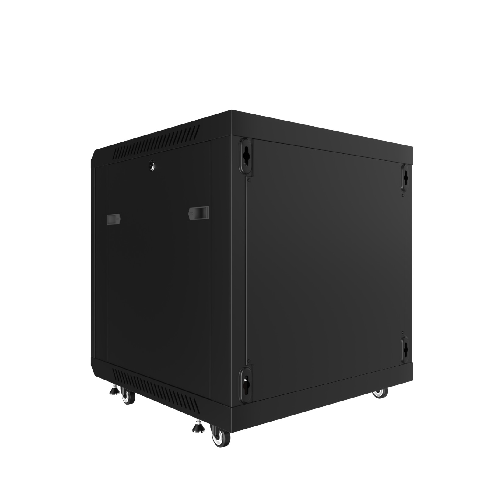 12U Server Rack Locking Network Cabinet Data Enclosure with PDU-Feet-Fan-Shelf