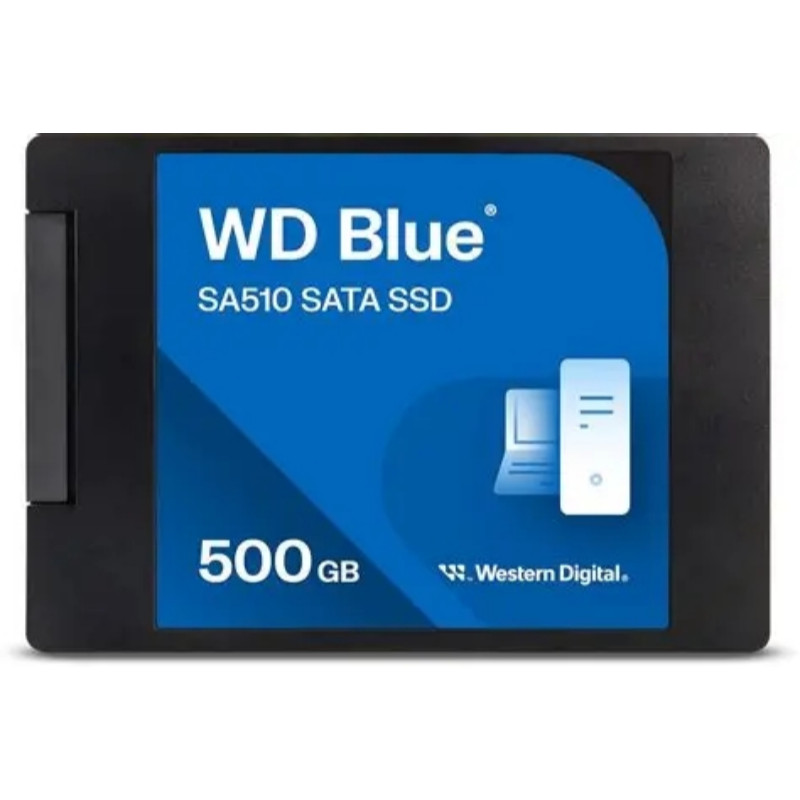 Brand new box Western Digital 500GB WD Blue SA510 SATA SSD, 2.5”/7mm Cased