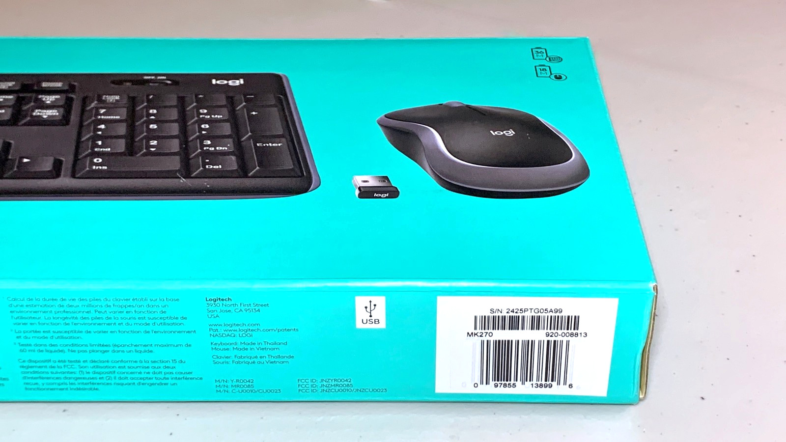 LOGITECH MK270 Full-Size Wireless KEYBOARD & MOUSE Combo, 2023 Factory SEALED