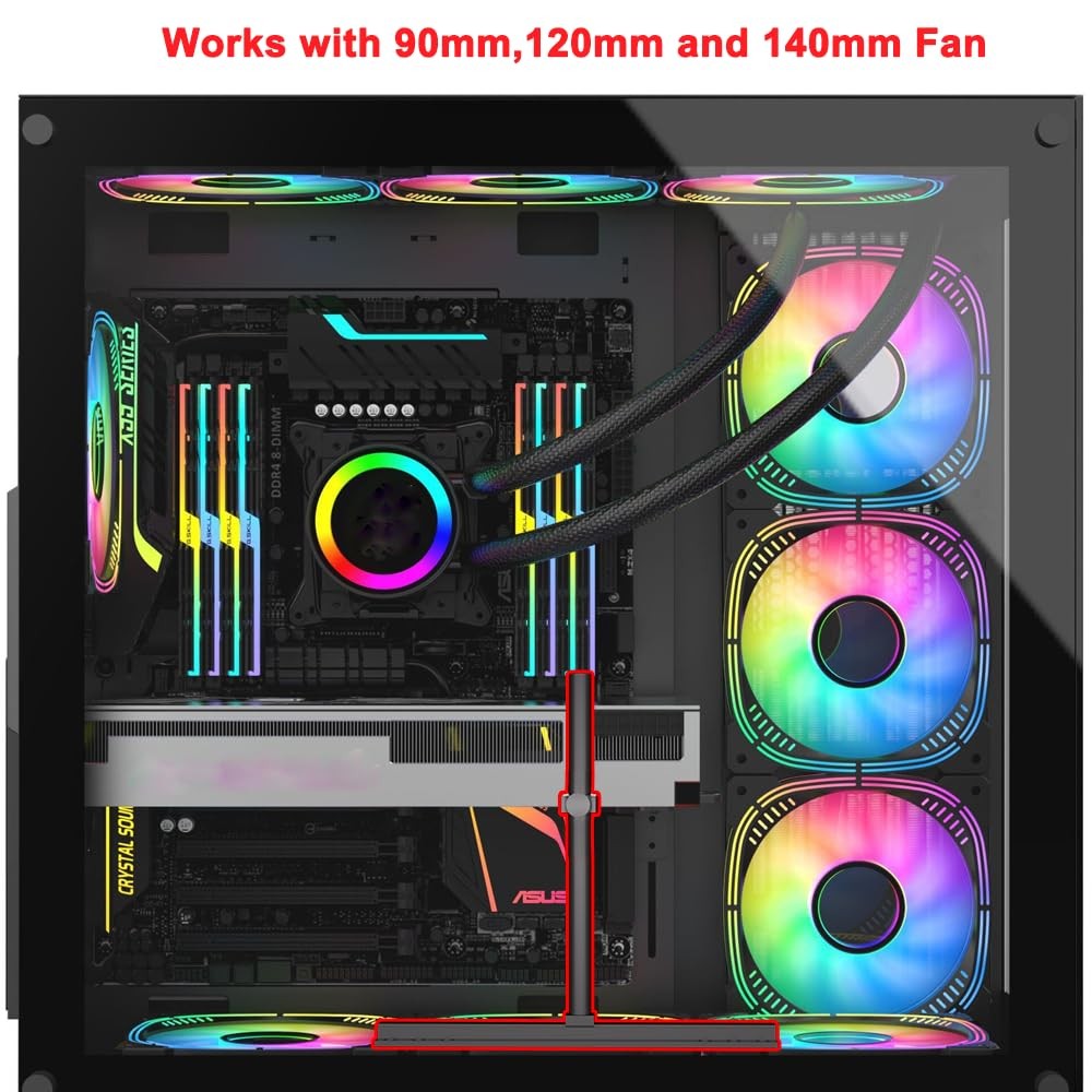 GPU Support Bracket, Graphics Card Support, Bracket Brace, 136mm, Black