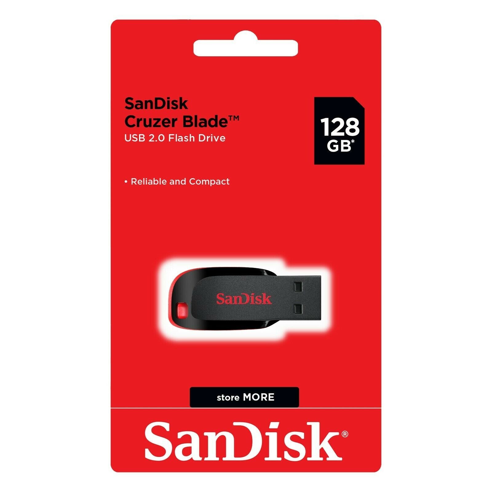 SanDisk Cruzer Blade 128GB USB 2.0 Flash Drive Thumb Drive Pen Drive
