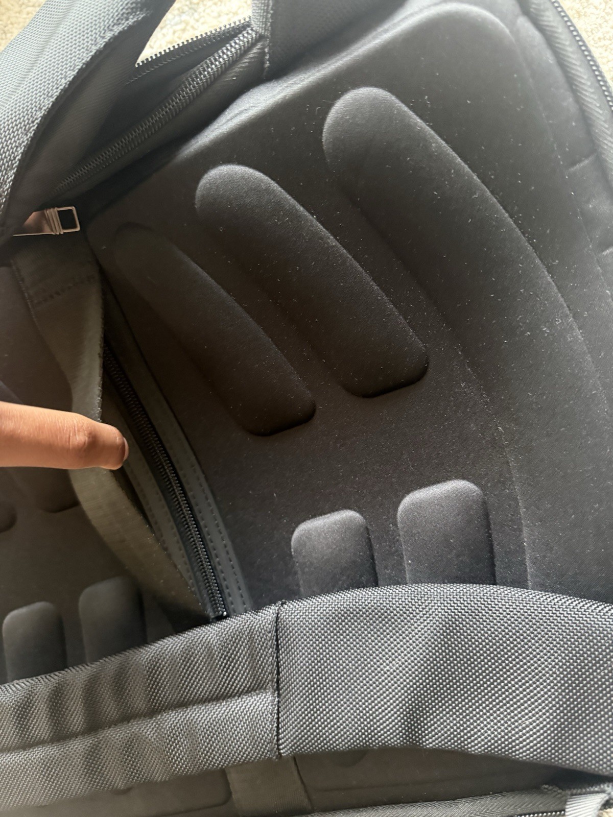 Gray/Black Rigid Plastic Hard Shell Laptop Backpack with TSA007 TSA Lock