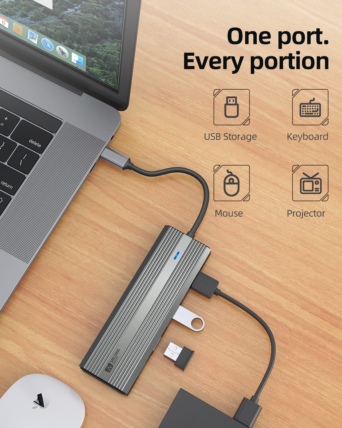 9in1 Hub Laptop Dock Station Type C HDMI 4K TF VGA RJ45 PD 100W USB 3.0 Adapter