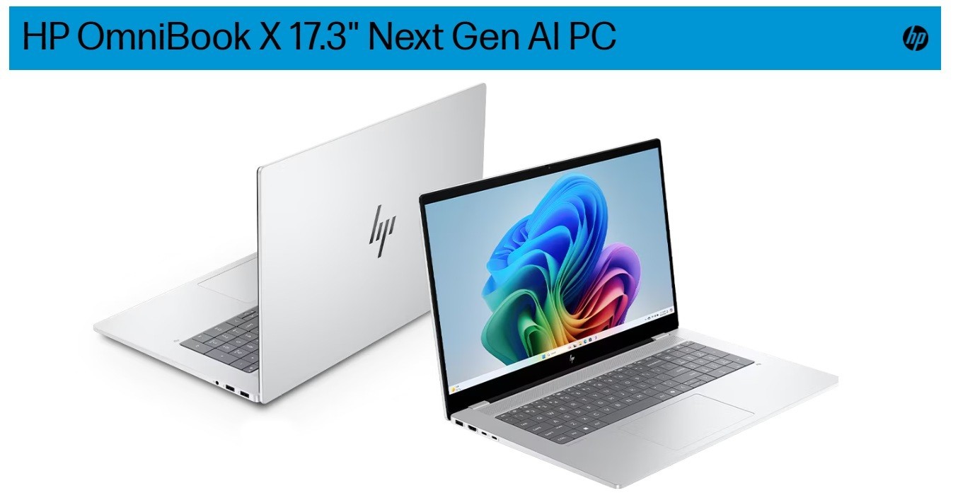 HP OMNIBOOK X 17T-DD000 AI Laptop PC 17.3″ Touch U7 i7 32GB 2TB Backlit Key W11