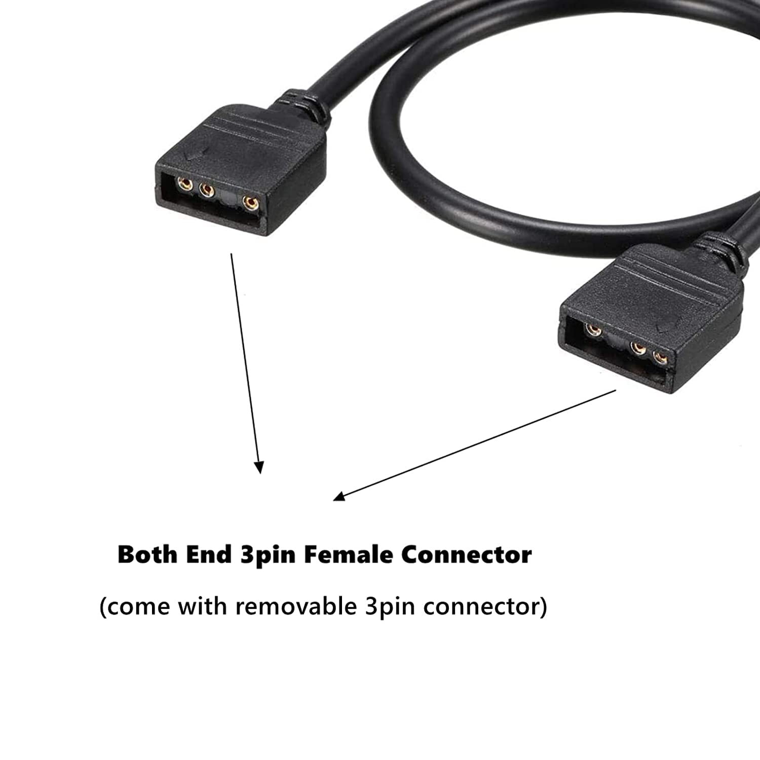 Computer Motherboard Extension Cable 5v Argb 3pin Connector Hub Rgb Interface Ex