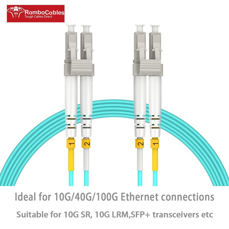2m6ft OM3 LC LC Fiber Patch Cable, Options 7inch~500ft, Multimode Fiber Patch…