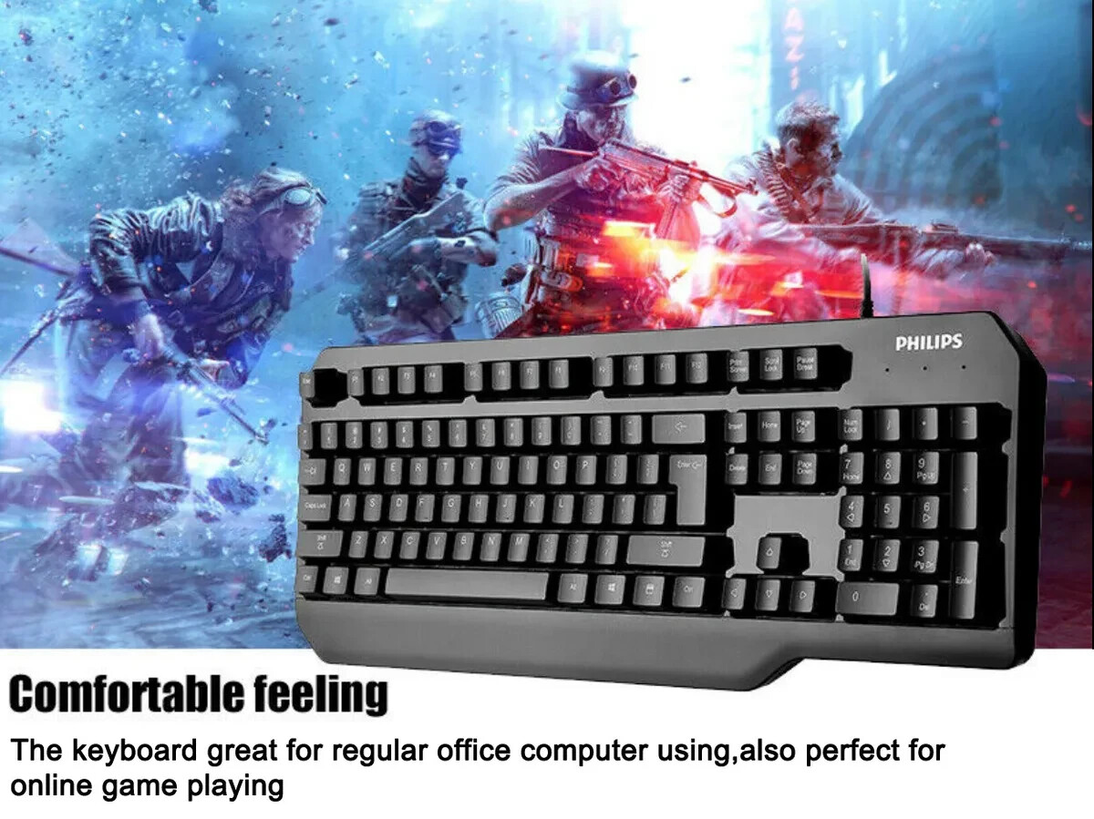 Philips SPT6202 Wired Keyboard + Mouse Combo (ENGLISH)