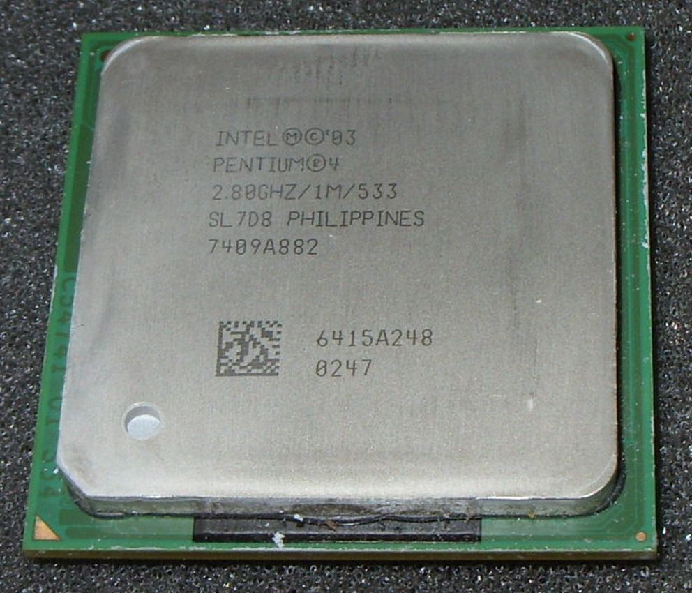 INTEL PENTIUM 4 2.8 GHz PROCESSOR, 533 MHz BUS, SL7D8, SOCKET 478, US SELLER
