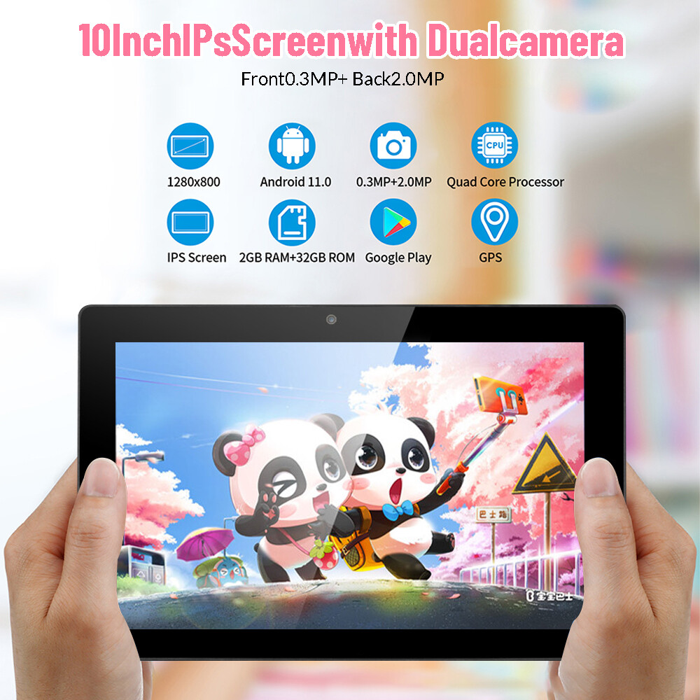 Kids Tablet 10 inch Android 12 Tablet for Kids 4+64GB Bluetooth WiFi Dual Camera
