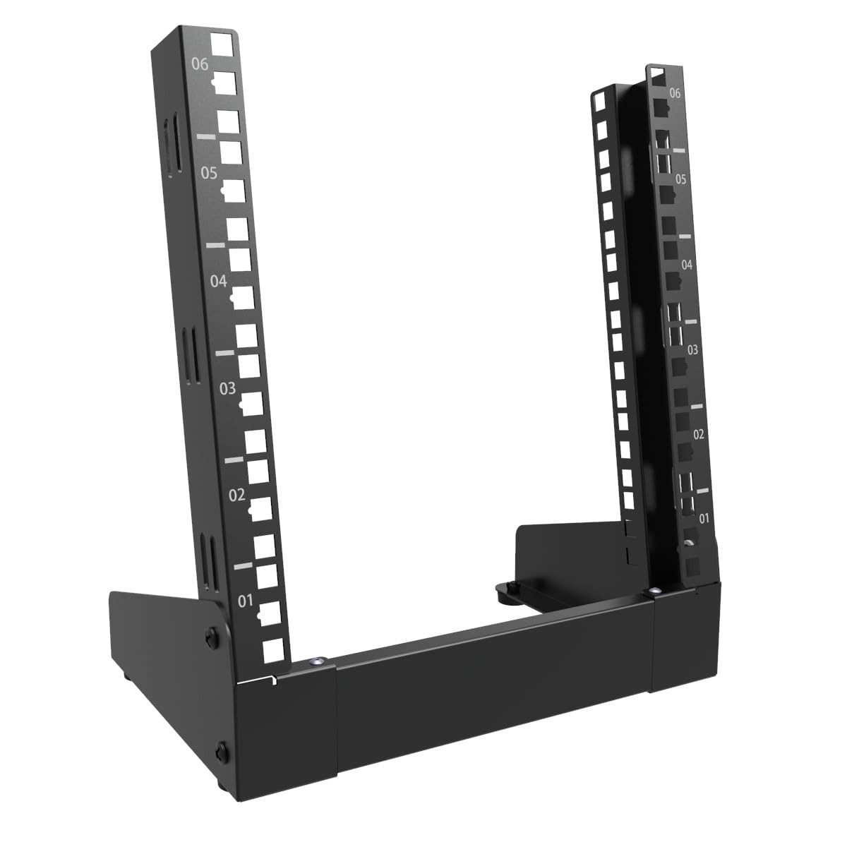 6U Mini Desktop Network Rack – Open Frame Cabinet for 10″ Servers, Audio & Video