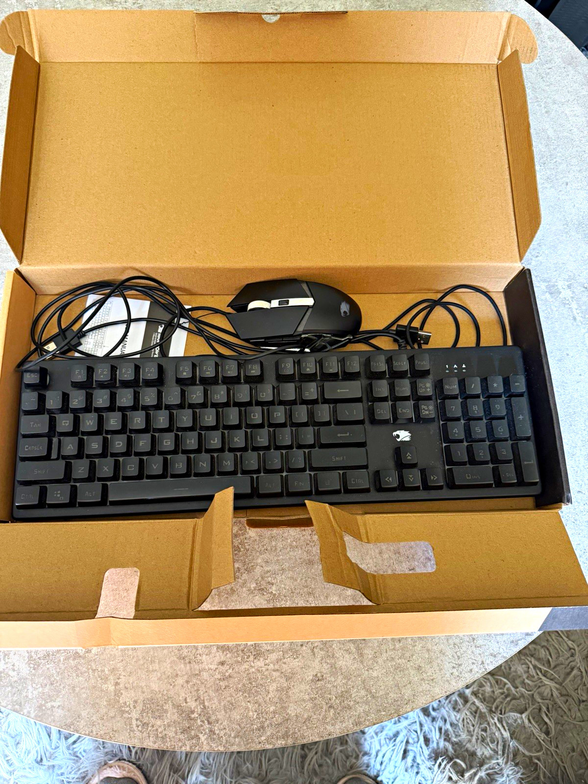 iBUYPOWER SA2210 RGB Illuminated Gaming Keyboard & Mouse Combo Wired USB Black