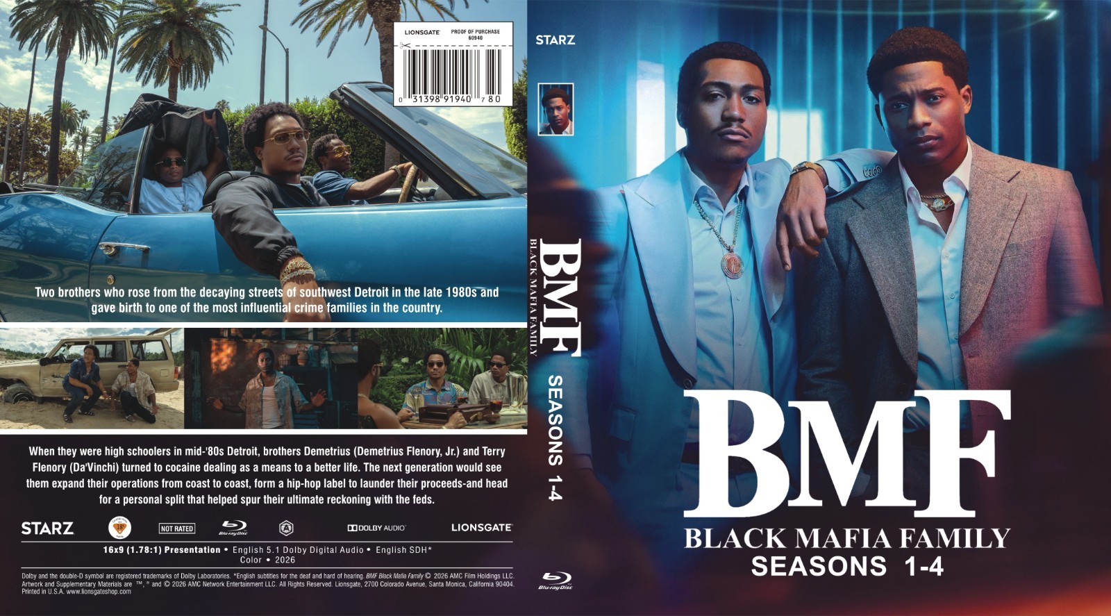 New Sealed BMF Season 1-4 Episodes 1-38: [4BD Blu-ray Box Set] All Region