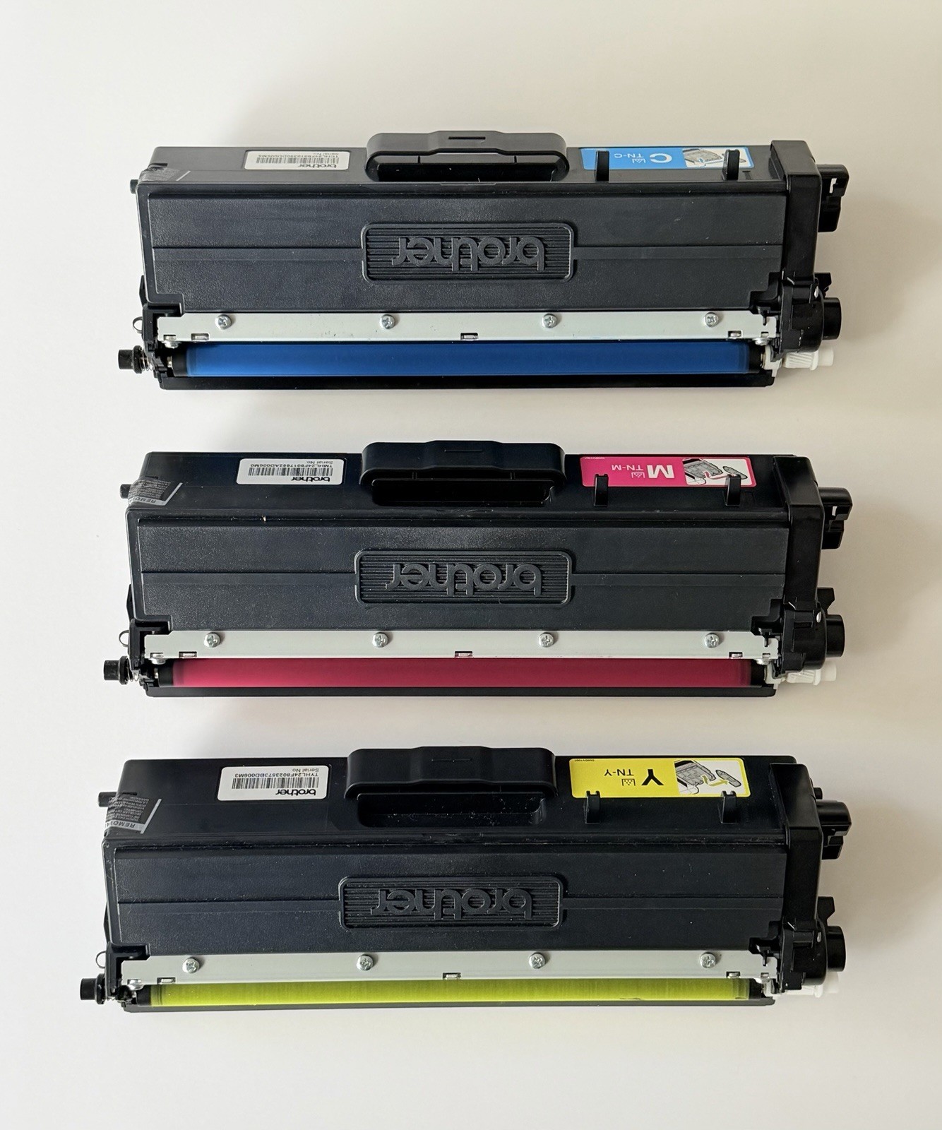 Genuine Brother OEM Color Toner Cartridges CMY, Lot of 3, Untested