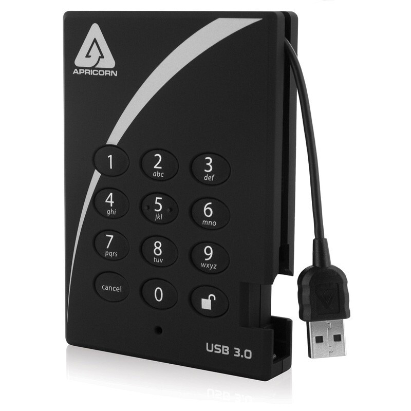2TB Apricorn Aegis Padlock External Hard Drive