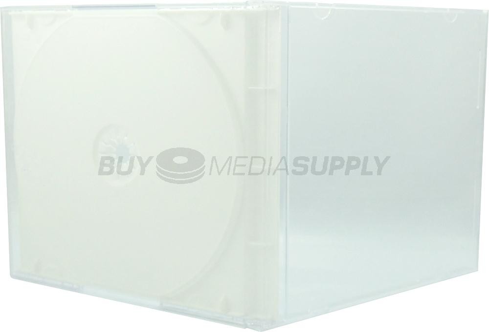 10.4mm Standard White 1 Disc CD Jewel Case Lot
