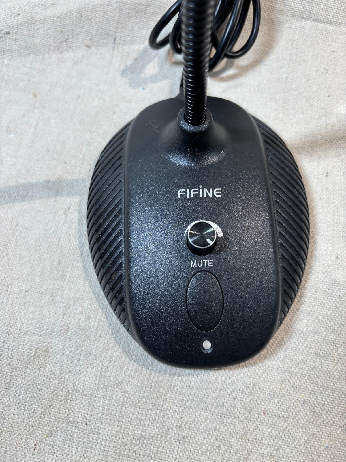 FIFINE Gooseneck Desktop Microphone USB Wire No Mute/Vol Otherwise Works