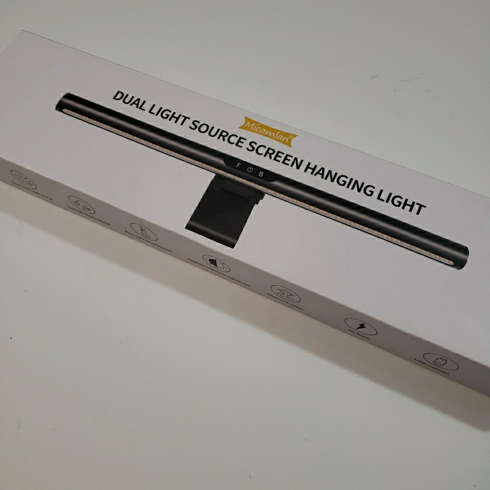Micomlan USB Screen Hanging Light Bar Desk Lamp Monitor Light Black