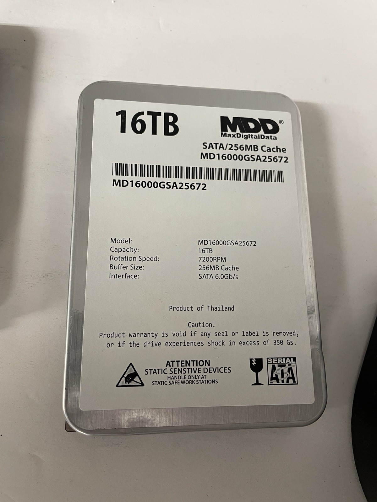 MDD MaxDigitalData 16 TB SATA Hard Drive Tested – Good