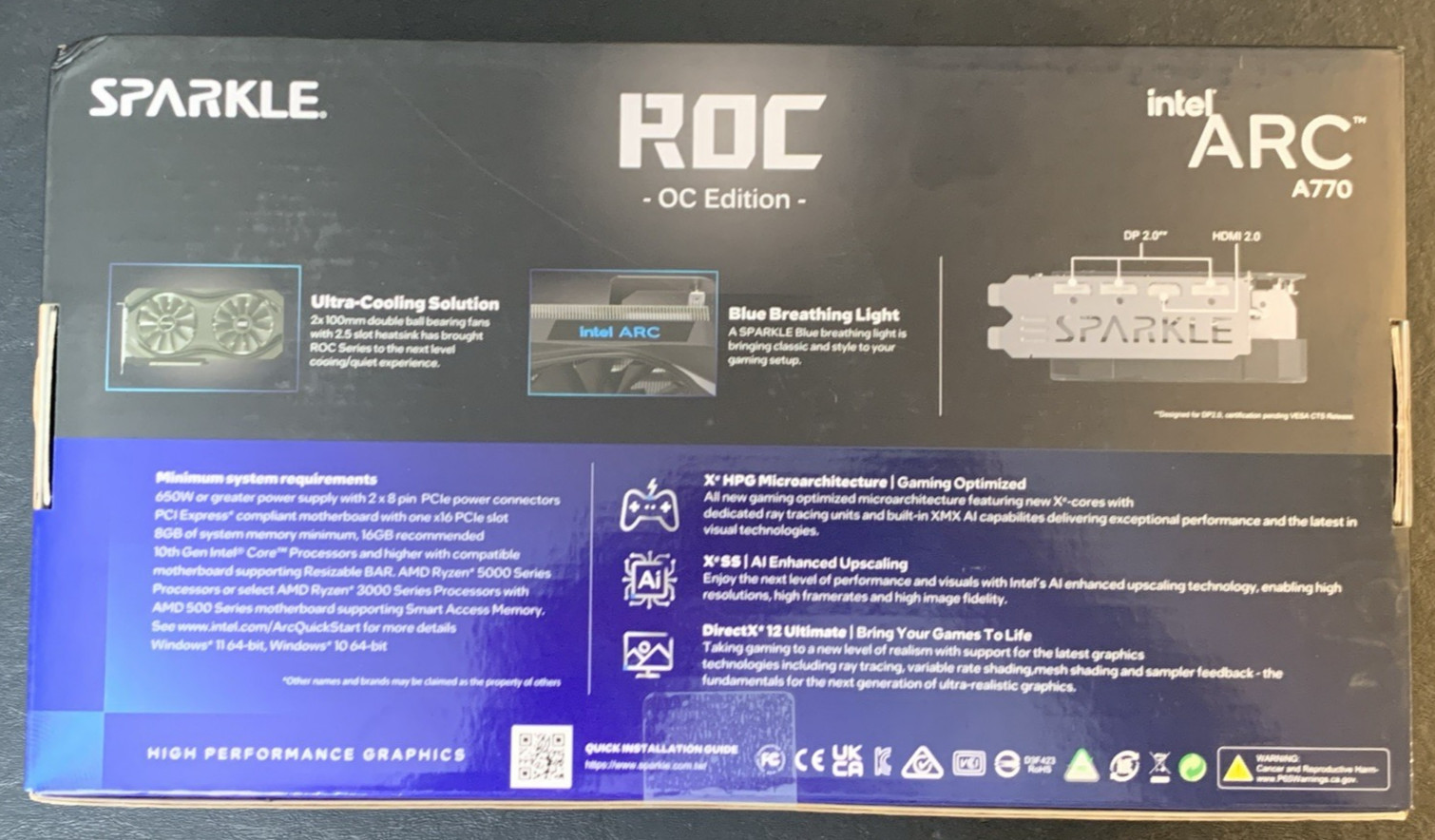 Intel Arc A770 R.O.C. 16GB GDDR6 Graphics Card [New, Sealed]