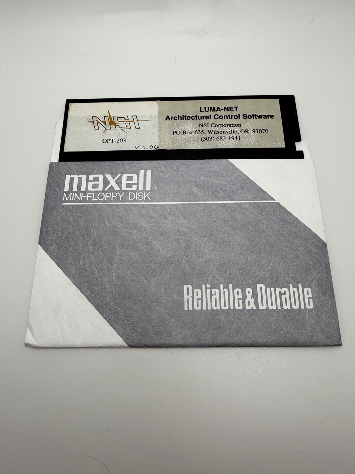 NSI Luma-Net Architectural Control Software Floppy 5.25” Vintage
