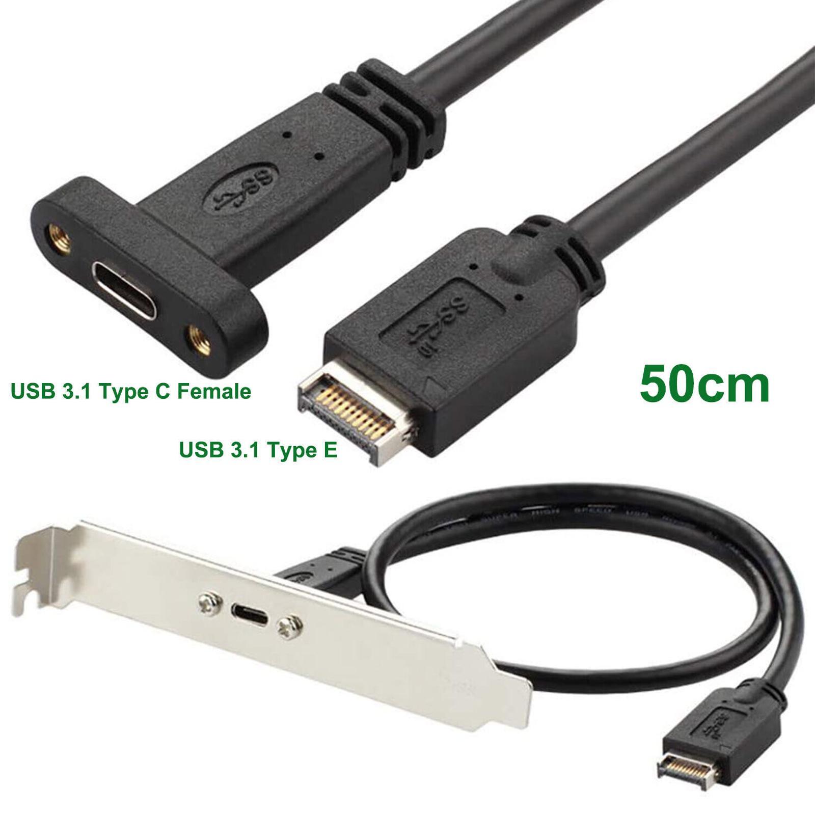 USB 3.1 Type E PCI-E Front Panel Header to Type C Female Gen 2 Extension Cable