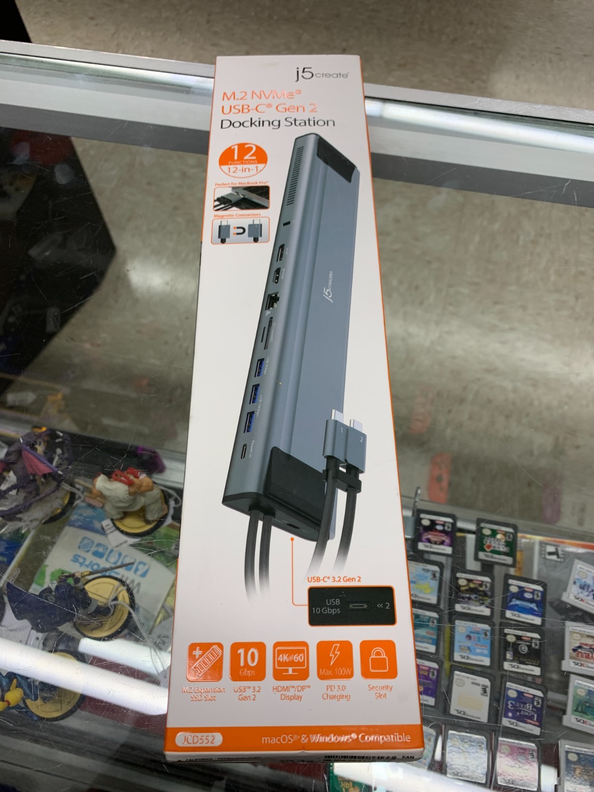 NEW – J5 CREATE M.2 NVMe USB-C 3.2 GEN 2 – 12 Function DOCKING STATION JDC552
