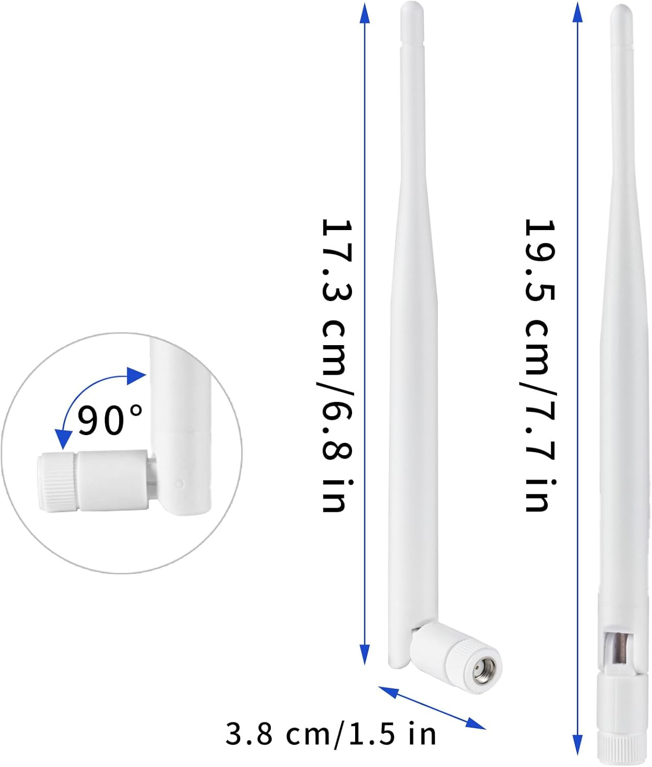 Dual Band 2.4Ghz 5Ghz 9Dbi Wifi Antenna with PR-SMA Male Connector for Reolink S