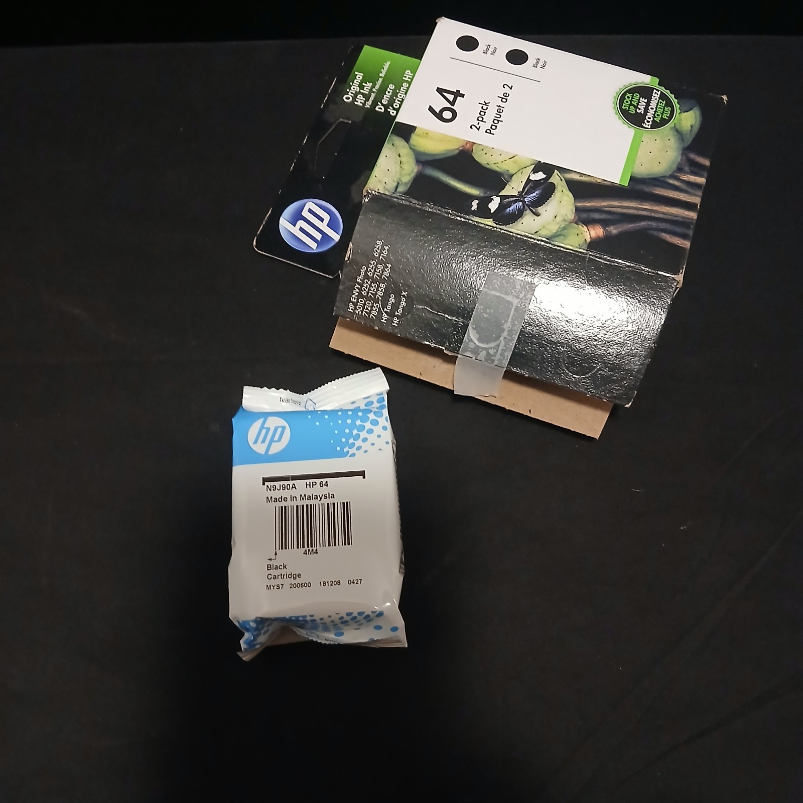 💥Genuine New HP 64 Black Ink N9J90AN 3YP22AN OEM X1 Open Box X1 See Photos💥#M
