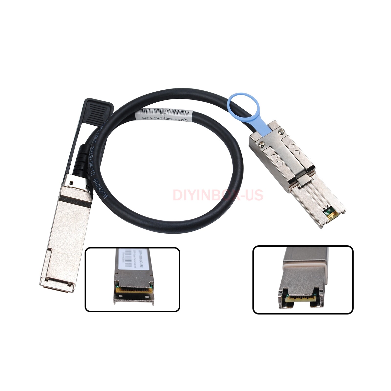 0.5 Meters External SAS Cable QSFP SFF-8436 to SFF-8088 For NetApp DS4243 DS4246