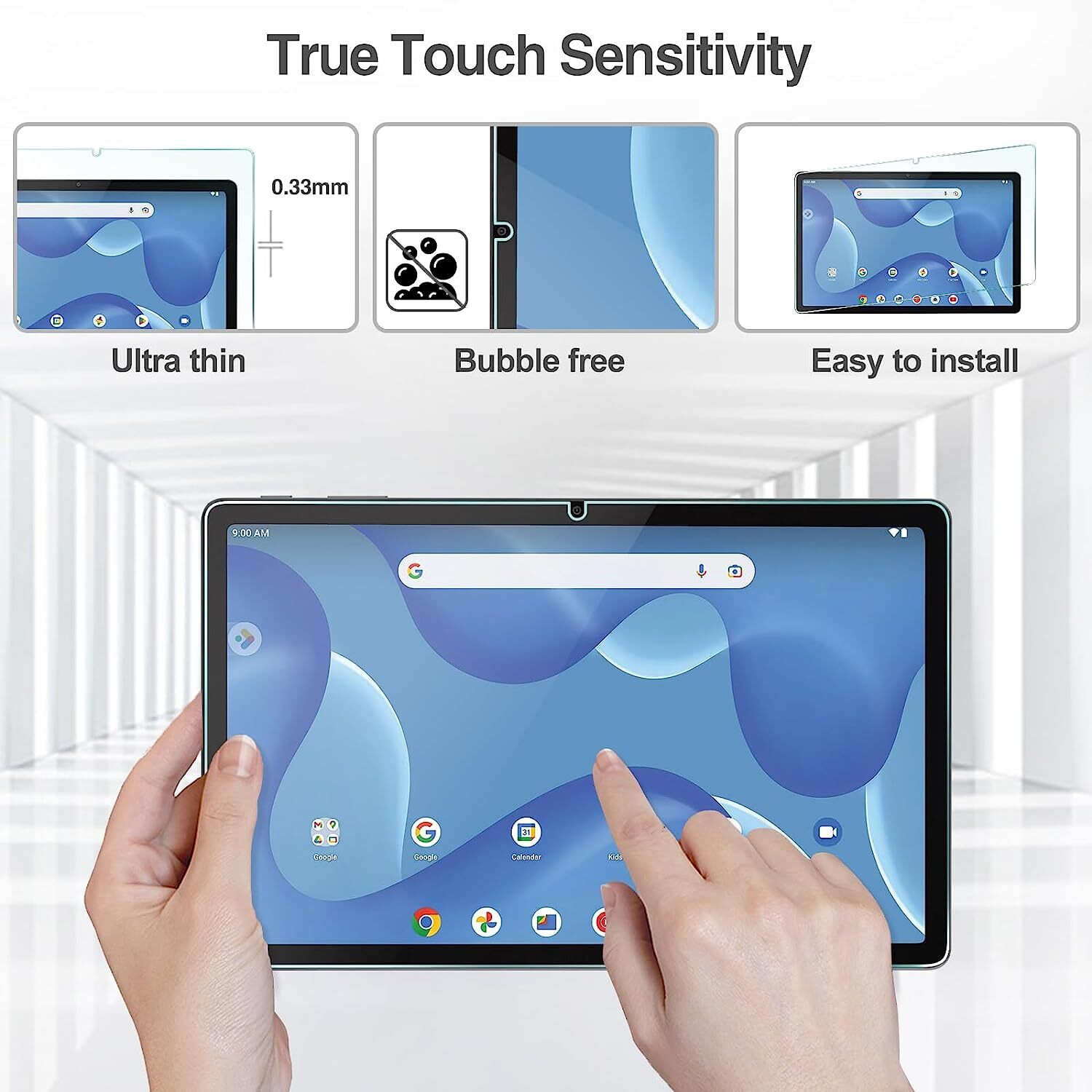 2 PACK Tempered Glass Screen Protector For Onn 7″ 8″ 10.1″ 10.4″ 11″ Pro Tablet