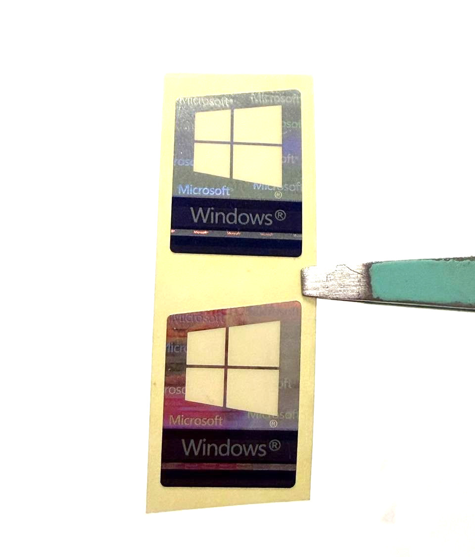 2x Windows 10 Operating System Color Shifting Sticker Badge Decal 16mm x 22mm