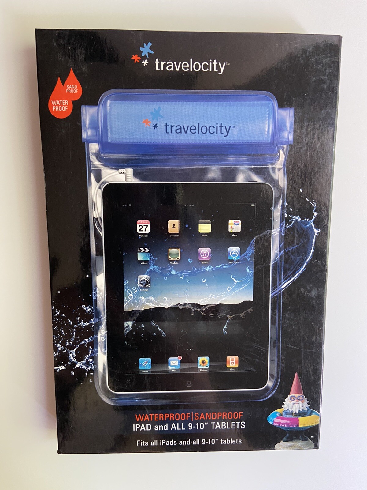 Travelocity WaterProof / Sand proof Cover 9-10” IPAD Tablet CASE New