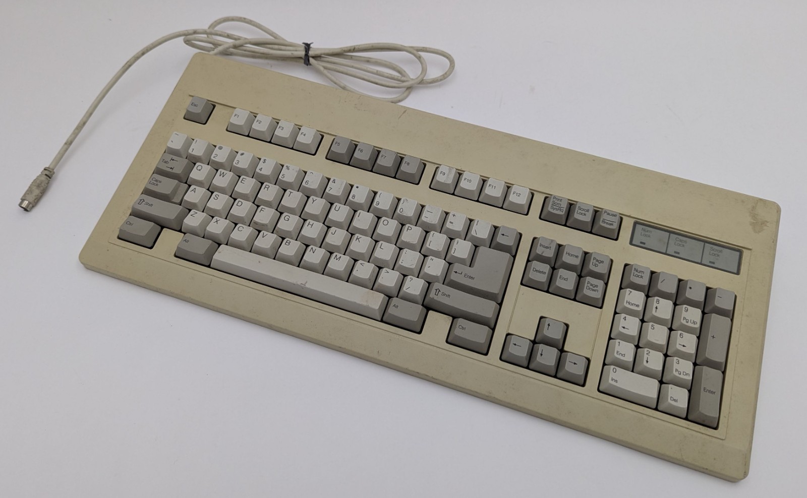 Vintage NMB RT101+ Intel Mechanical Keyboard Grey Tactile Space Invader Switches