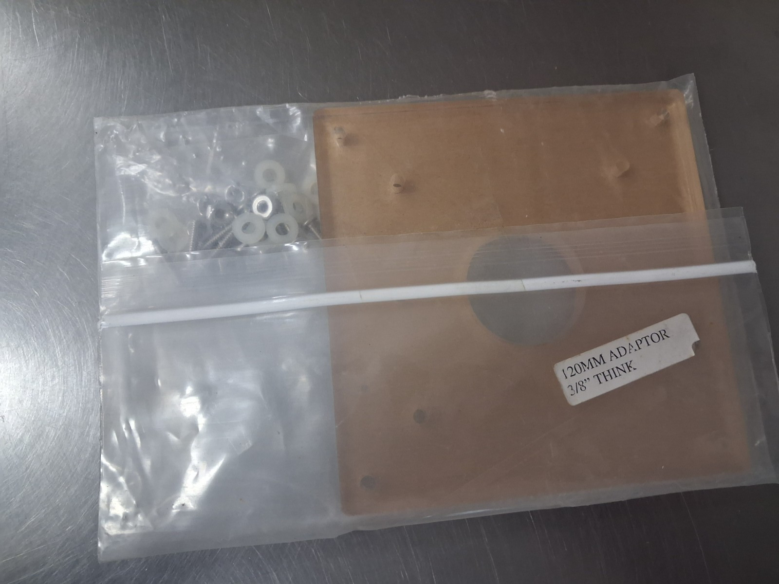 Danger Den Unknown Part labeled 120MM ADAPTOR 3/4″ THINK