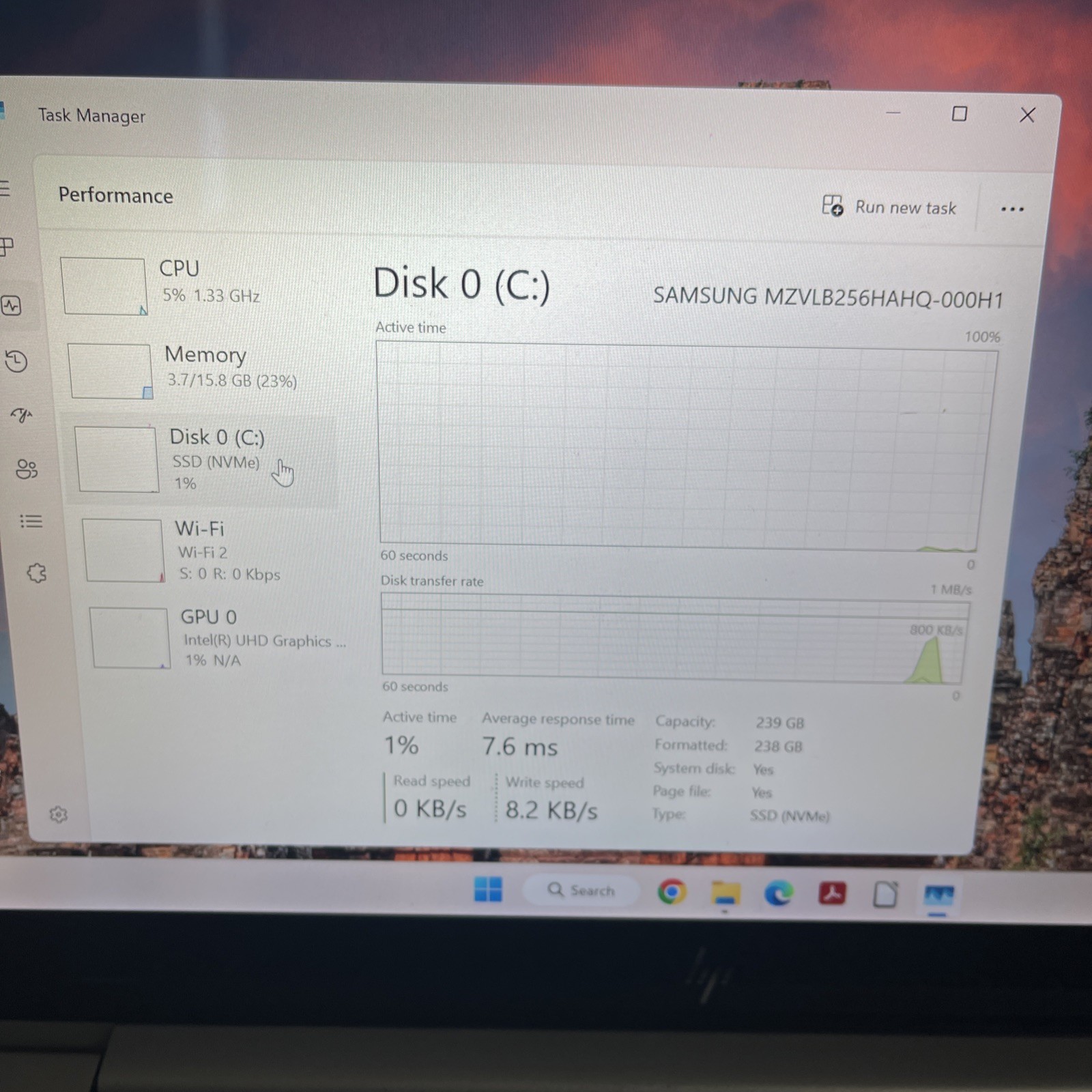 HP ELITEBOOK 840 G5 14″ Intel Core I7-8550U 1.70GHz 16GB RAM 240GB NVMe W11P+AC
