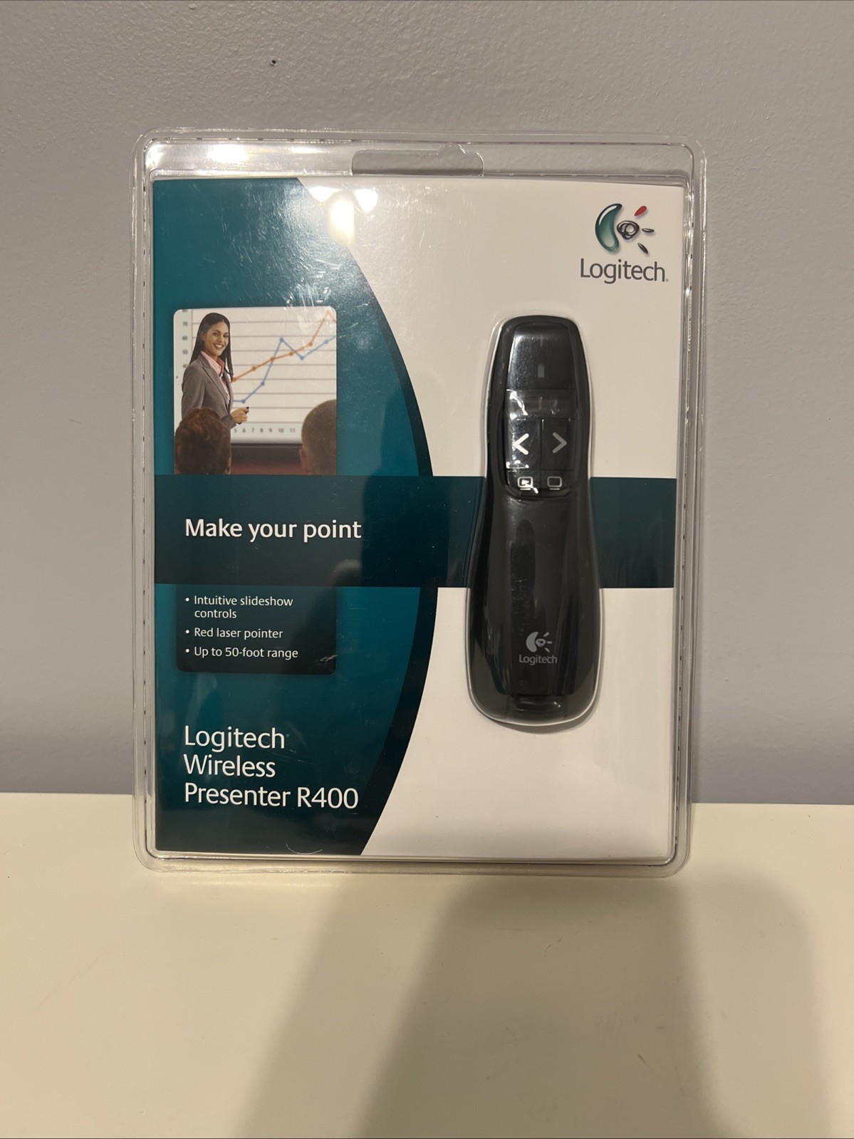 Logitech R400 Presenter Remote Control & Laser Pointer 910-001354 (New/ Sealed)